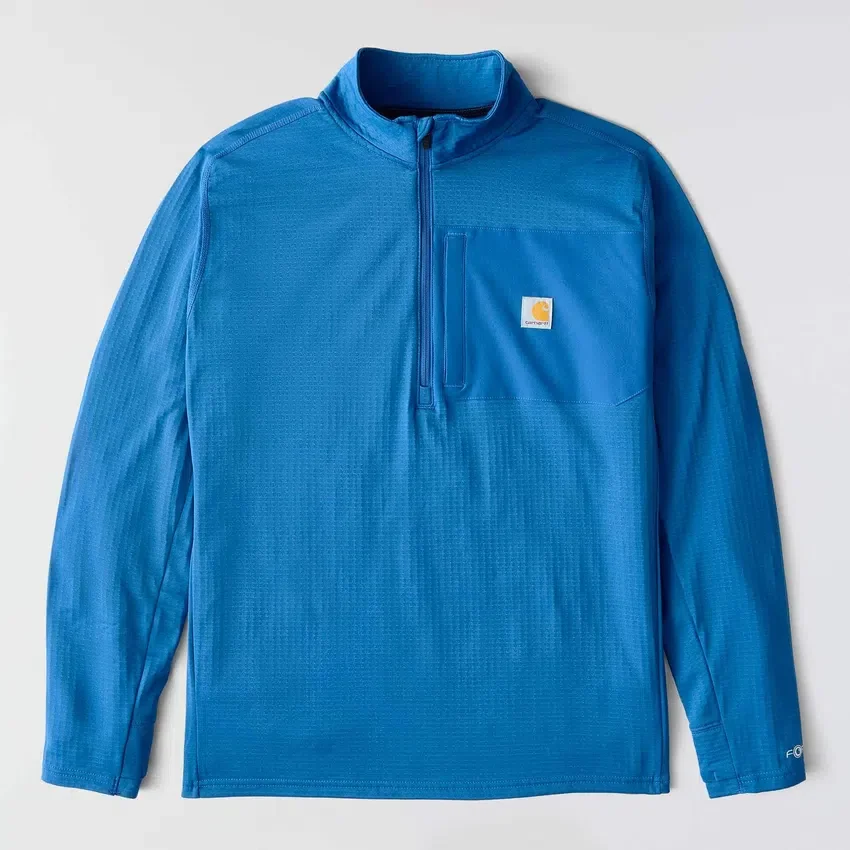 Herren-Pullover «Force» mit Fleecefutter und feuchtigkeitsableitendem Halbzip