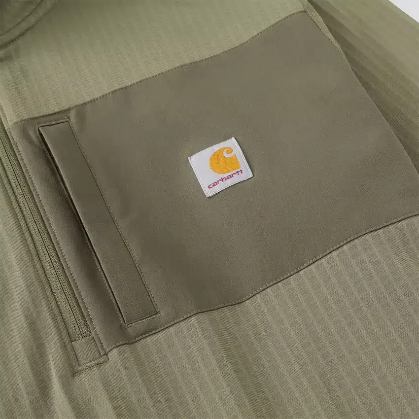 Herren-Pullover «Force» mit Fleecefutter und feuchtigkeitsableitendem Halbzip