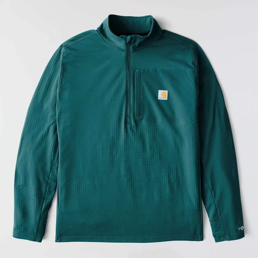 Herren-Pullover «Force» mit Fleecefutter und feuchtigkeitsableitendem Halbzip