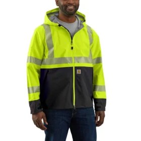 Herren-Regenjacke «Portsmouth» mit hoher Sichtbarkeit, Klasse 3, wasserdicht: Storm Defender Jacke