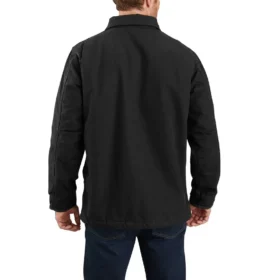 Herren-Ridge-Mantel aus gewaschenem Duck-Stoff mit Sherpa-Futter