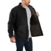 Herren-Ridge-Mantel aus gewaschenem Duck-Stoff mit Sherpa-Futter