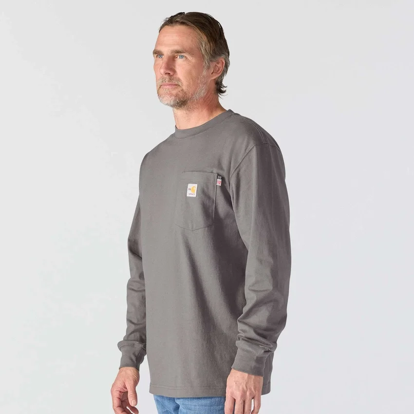 Herren-T-Shirt «Force Irvine Fr» mit Feuchtigkeitstransport und langen Armlingen – flammhemmende Hemden