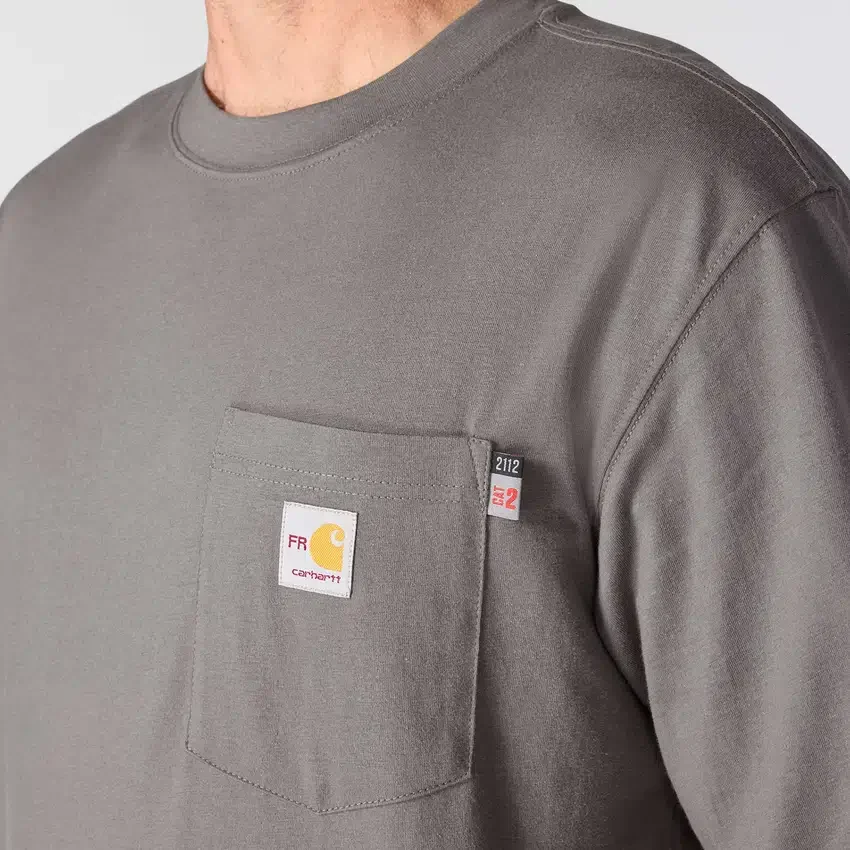 Herren-T-Shirt «Force Irvine Fr» mit Feuchtigkeitstransport und langen Armlingen – flammhemmende Hemden