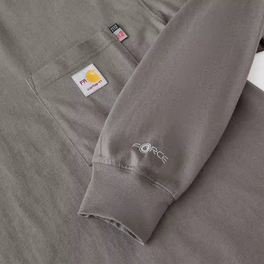 Herren-T-Shirt «Force Irvine Fr» mit Feuchtigkeitstransport und langen Armlingen – flammhemmende Hemden