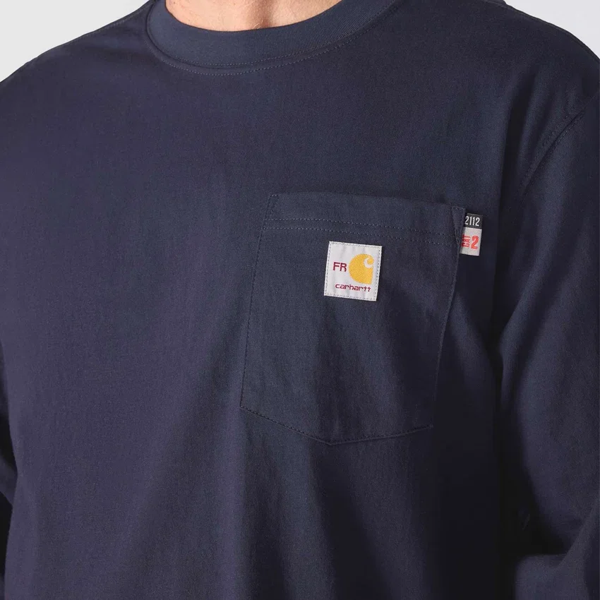 Herren-T-Shirt «Force Irvine FR» mit langem Armling und Oil-Rig-Motiv – flammhemmende Hemden