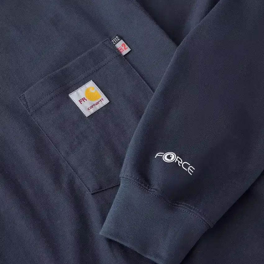 Herren-T-Shirt «Force Irvine FR» mit langem Armling und Oil-Rig-Motiv – flammhemmende Hemden