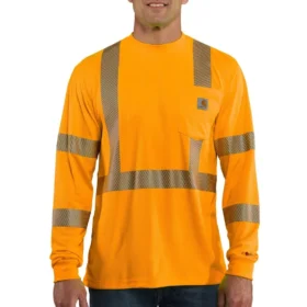 Herren-T-Shirt «Force» mit hoher Sichtbarkeit, lockerer Passform und langen Armlingen, Klasse 3