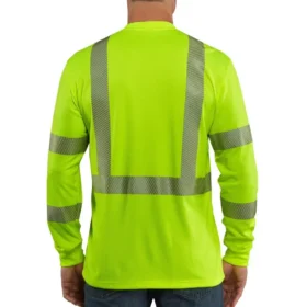Herren-T-Shirt «Force» mit hoher Sichtbarkeit, lockerer Passform und langen Armlingen, Klasse 3