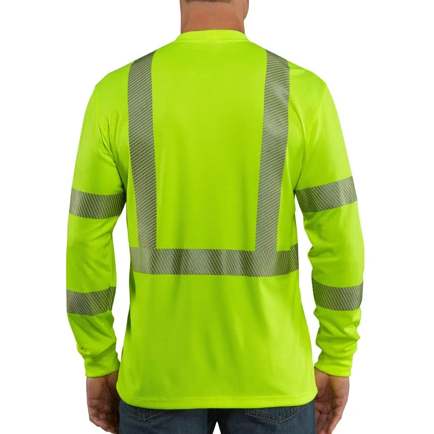 Herren-T-Shirt «Force» mit hoher Sichtbarkeit, lockerer Passform und langen Armlingen, Klasse 3