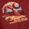 Herren-T-Shirt mit Grafik «Arches National Park», schweres Gewebe, mit Armlingen, langärmelig