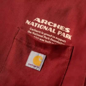Herren-T-Shirt mit Grafik «Arches National Park», schweres Gewebe, mit Armlingen, langärmelig