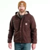 Herren-Utility-Jacke aus gewaschenem Enten-Canvas mit Sherpa-Futter