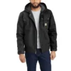 Herren-Utility-Jacke aus gewaschenem Enten-Canvas mit Sherpa-Futter