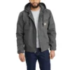 Herren-Utility-Jacke aus gewaschenem Enten-Canvas mit Sherpa-Futter