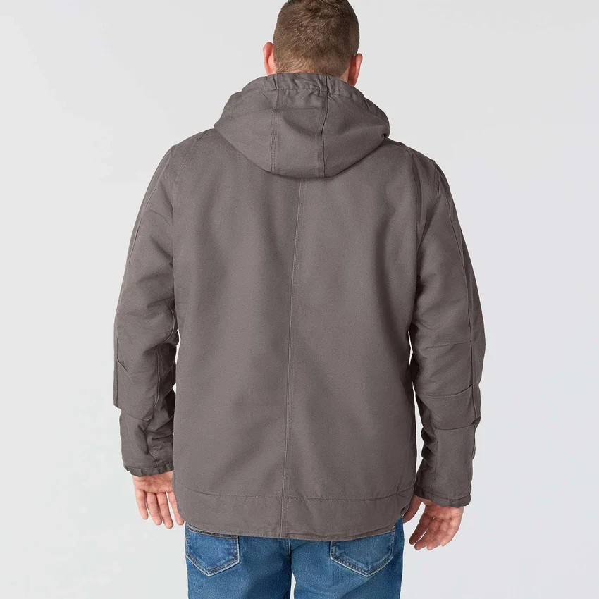 Herren-Utility-Jacke aus gewaschenem Enten-Canvas mit Sherpa-Futter