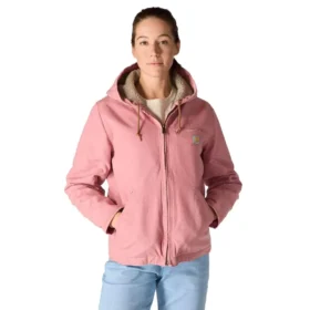 Ikonische Sierra-Jacke für Damen aus gewaschenem Entenstoff mit Sherpa-Futter