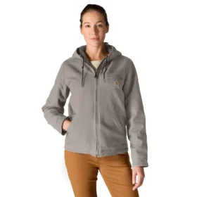 Ikonische Sierra-Jacke für Damen aus gewaschenem Entenstoff mit Sherpa-Futter