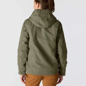 Ikonische Sierra-Jacke für Damen aus gewaschenem Entenstoff mit Sherpa-Futter