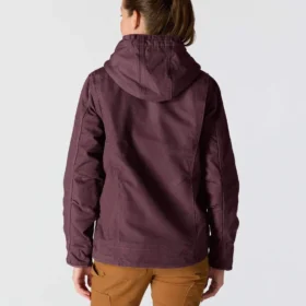 Ikonische Sierra-Jacke für Damen aus gewaschenem Entenstoff mit Sherpa-Futter