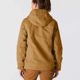 Ikonische Sierra-Jacke für Damen aus gewaschenem Entenstoff mit Sherpa-Futter