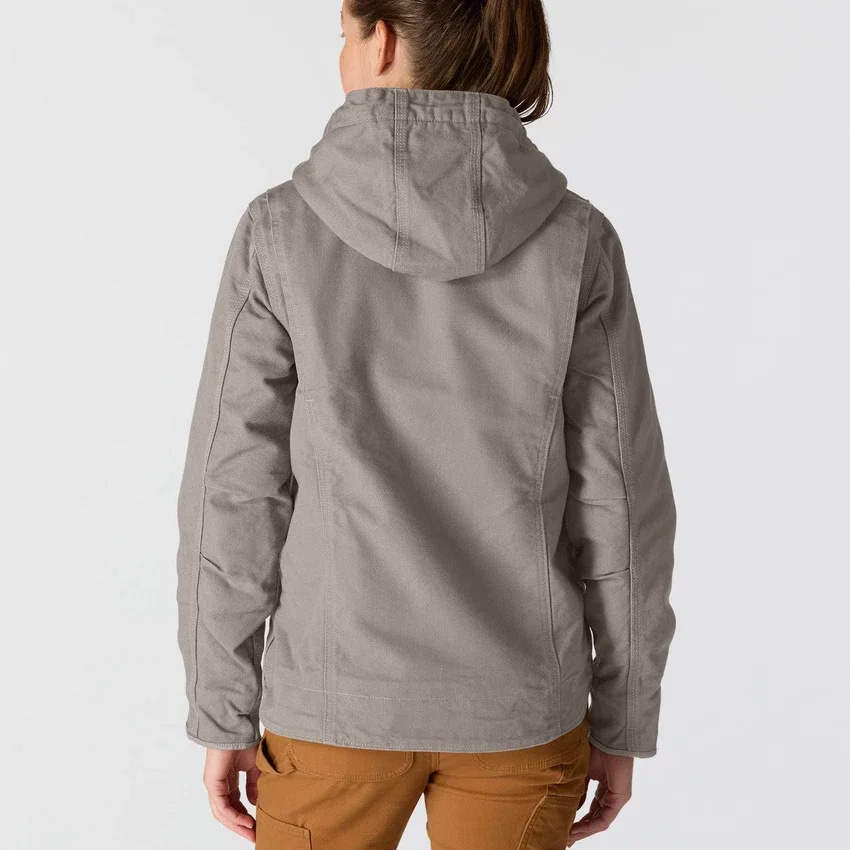 Ikonische Sierra-Jacke für Damen aus gewaschenem Entenstoff mit Sherpa-Futter