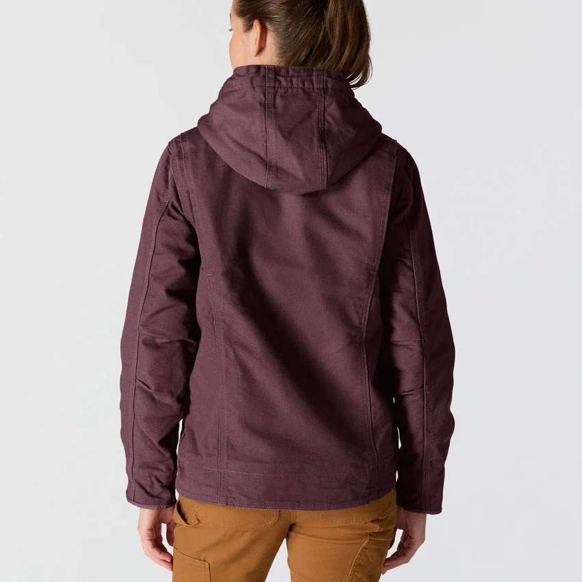 Ikonische Sierra-Jacke für Damen aus gewaschenem Entenstoff mit Sherpa-Futter