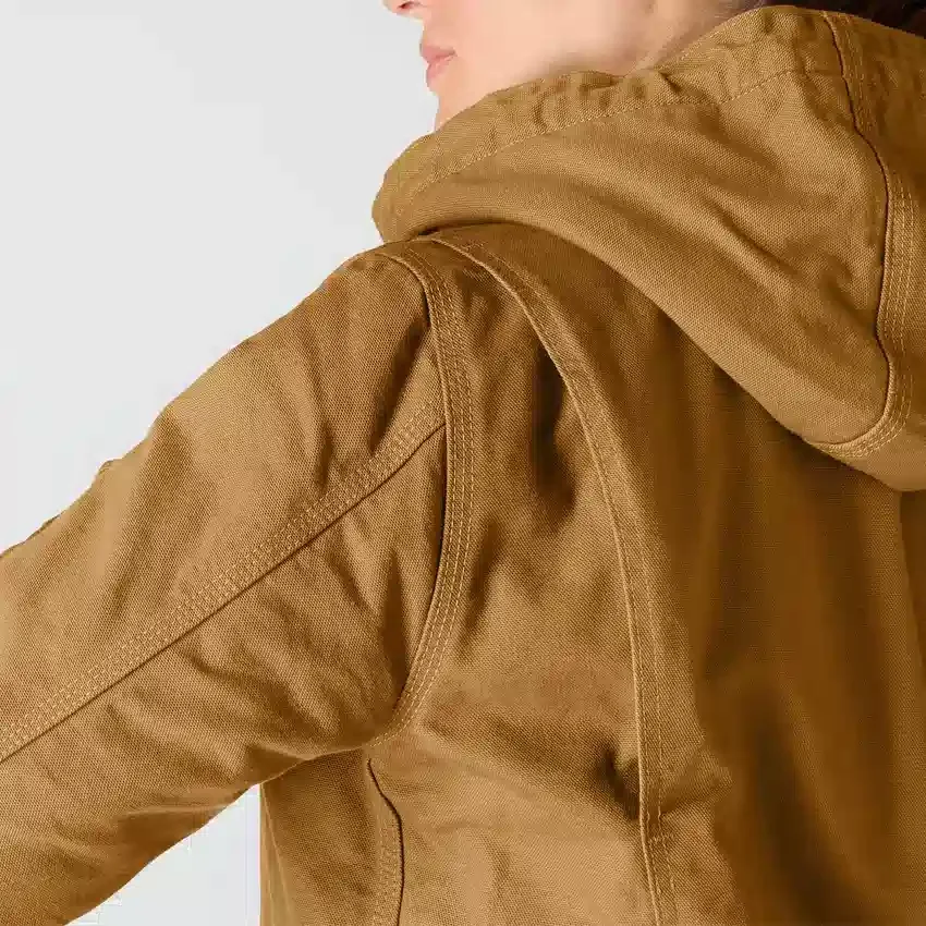 Ikonische Sierra-Jacke für Damen aus gewaschenem Entenstoff mit Sherpa-Futter