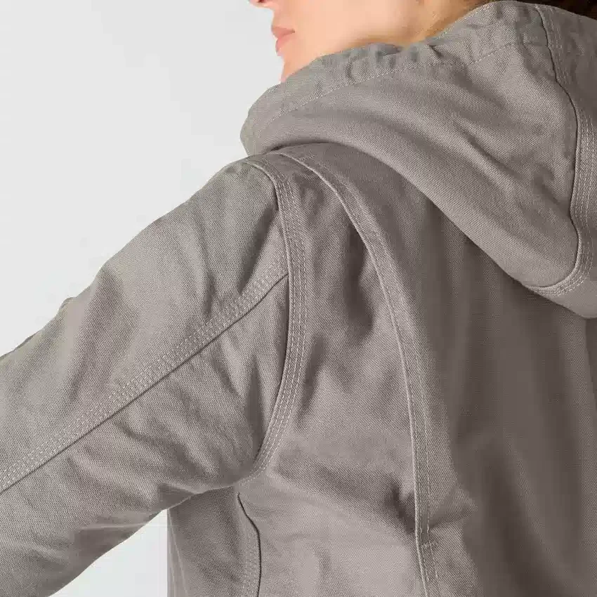 Ikonische Sierra-Jacke für Damen aus gewaschenem Entenstoff mit Sherpa-Futter