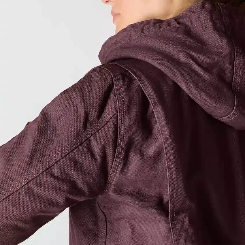Ikonische Sierra-Jacke für Damen aus gewaschenem Entenstoff mit Sherpa-Futter