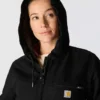 Ikonische Sierra-Jacke für Damen aus gewaschenem Entenstoff mit Sherpa-Futter