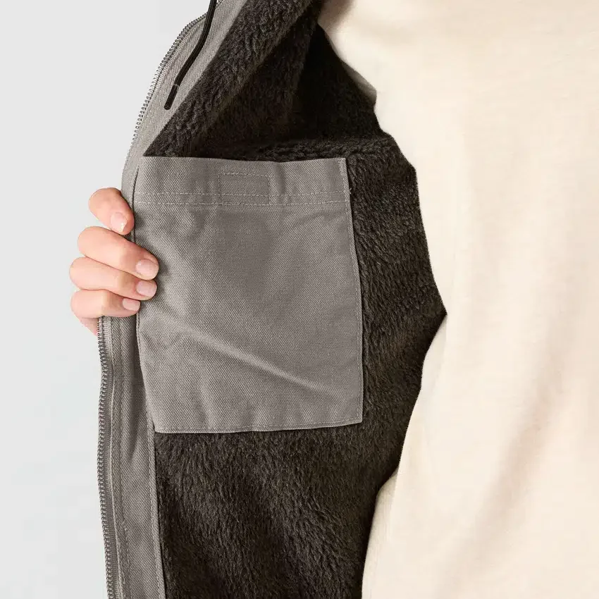 Ikonische Sierra-Jacke für Damen aus gewaschenem Entenstoff mit Sherpa-Futter