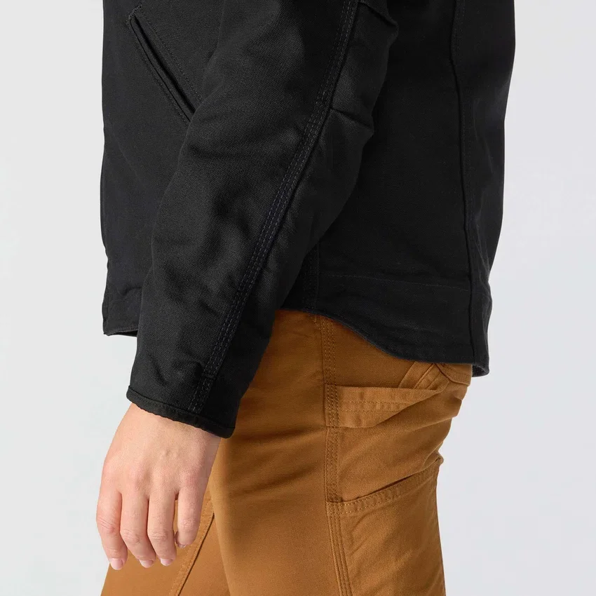 Ikonische Sierra-Jacke für Damen aus gewaschenem Entenstoff mit Sherpa-Futter