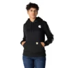 Ikonischer Clarksburg-Hoodie für Damen mit lockerem Schnitt, Fleecefutter und Logo