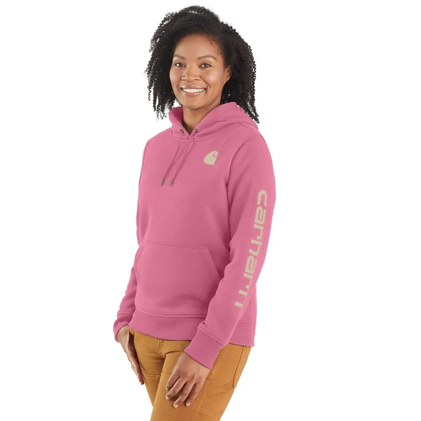Ikonischer Clarksburg-Hoodie für Damen mit lockerem Schnitt, Fleecefutter und Logo