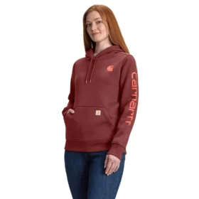 Ikonischer Clarksburg-Hoodie für Damen mit lockerem Schnitt, Fleecefutter und Logo
