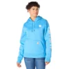 Ikonischer Clarksburg-Hoodie für Damen mit lockerem Schnitt, Fleecefutter und Logo