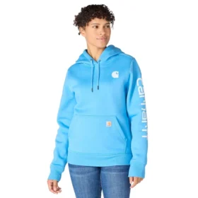 Ikonischer Clarksburg-Hoodie für Damen mit lockerem Schnitt, Fleecefutter und Logo