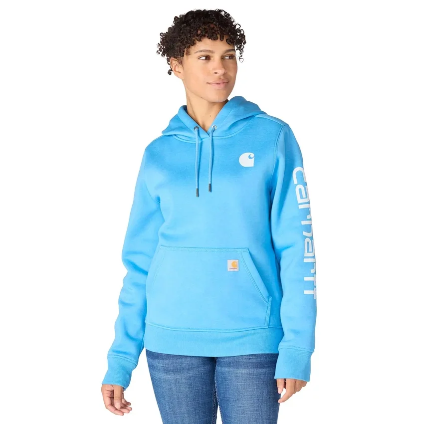 Ikonischer Clarksburg-Hoodie für Damen mit lockerem Schnitt, Fleecefutter und Logo