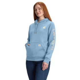 Ikonischer Clarksburg-Hoodie für Damen mit lockerem Schnitt, Fleecefutter und Logo