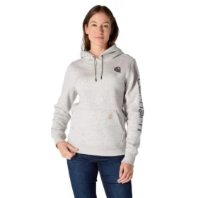 Ikonischer Clarksburg-Hoodie für Damen mit lockerem Schnitt, Fleecefutter und Logo