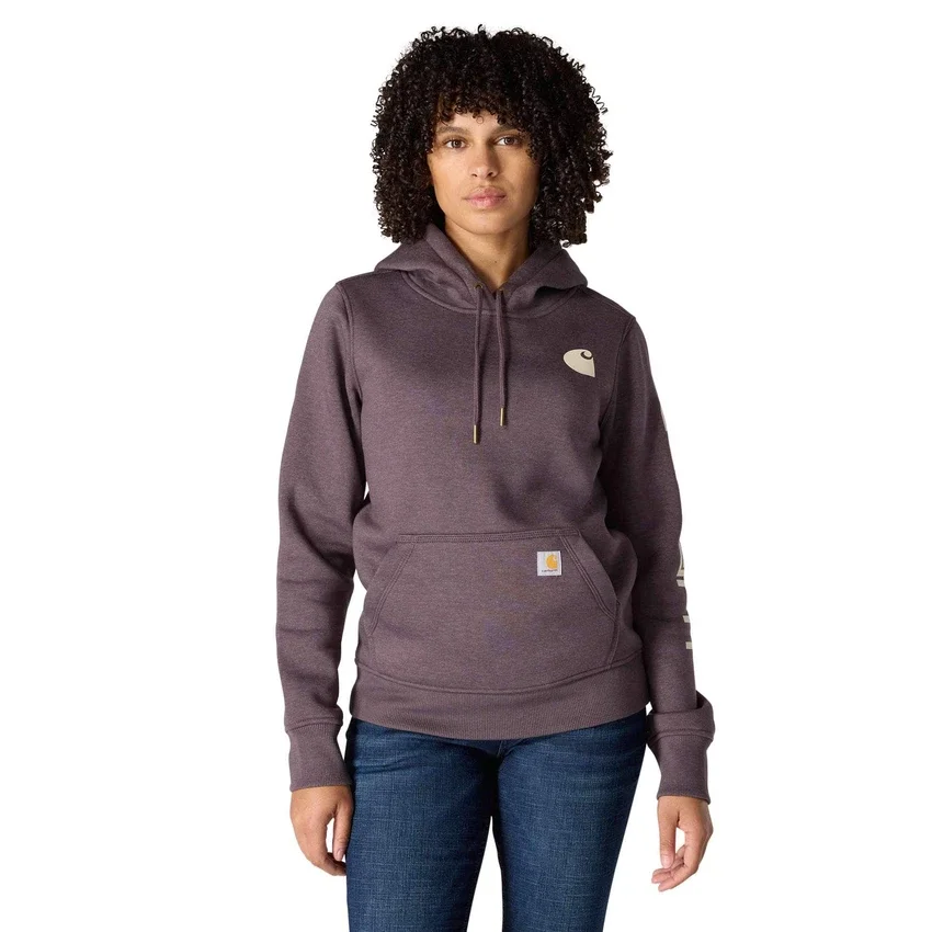 Ikonischer Clarksburg-Hoodie für Damen mit lockerem Schnitt, Fleecefutter und Logo