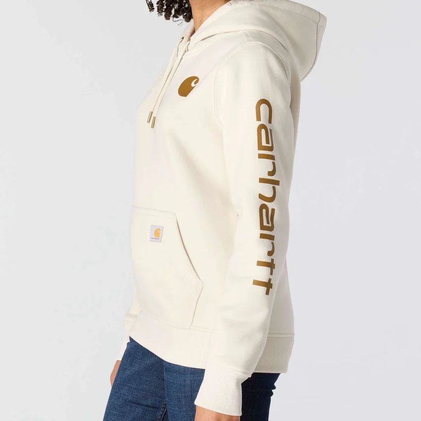 Ikonischer Clarksburg-Hoodie für Damen mit lockerem Schnitt, Fleecefutter und Logo