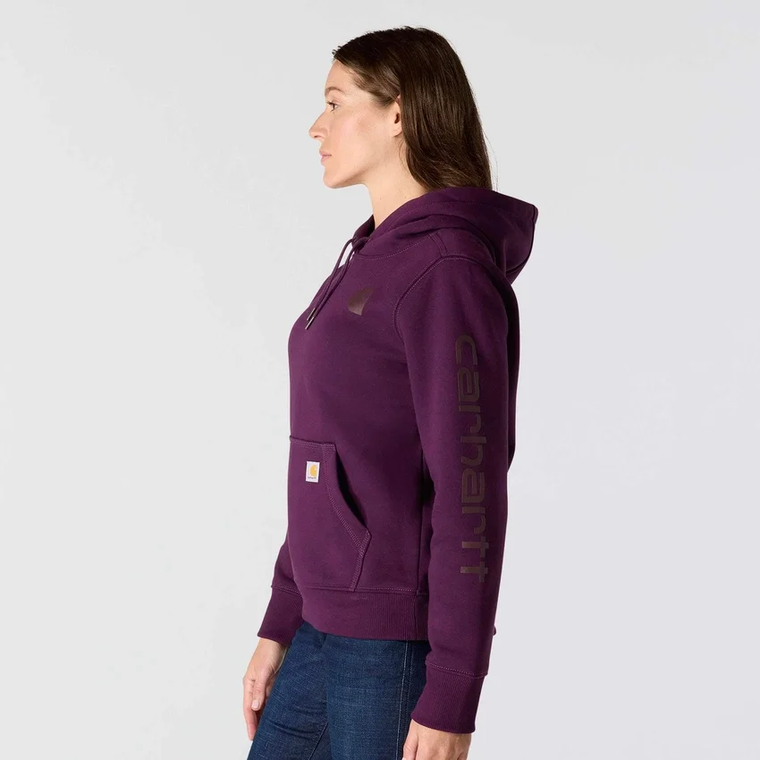 Ikonischer Clarksburg-Hoodie für Damen mit lockerem Schnitt, Fleecefutter und Logo