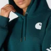 Ikonischer Clarksburg-Hoodie für Damen mit lockerem Schnitt, Fleecefutter und Logo