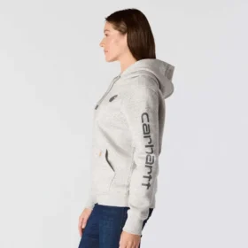 Ikonischer Clarksburg-Hoodie für Damen mit lockerem Schnitt, Fleecefutter und Logo