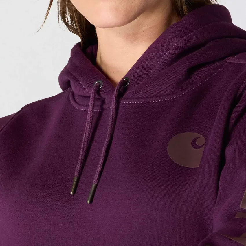 Ikonischer Clarksburg-Hoodie für Damen mit lockerem Schnitt, Fleecefutter und Logo
