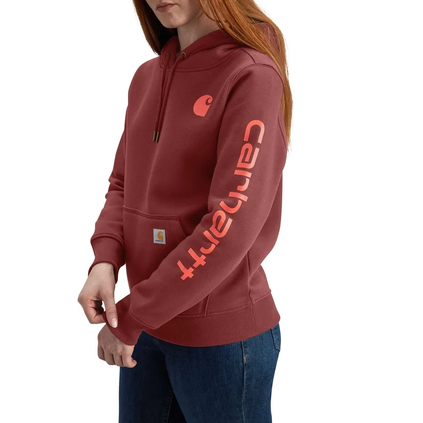Ikonischer Clarksburg-Hoodie für Damen mit lockerem Schnitt, Fleecefutter und Logo