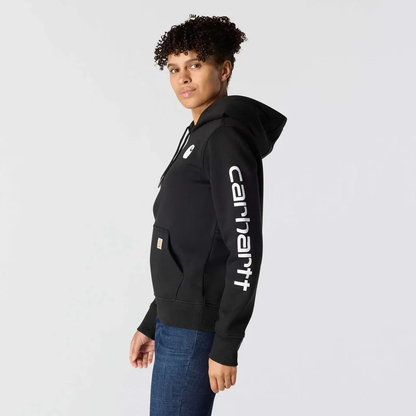 Ikonischer Clarksburg-Hoodie für Damen mit lockerem Schnitt, Fleecefutter und Logo