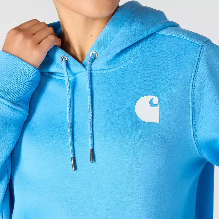 Ikonischer Clarksburg-Hoodie für Damen mit lockerem Schnitt, Fleecefutter und Logo
